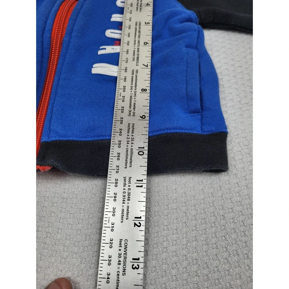 Nike Air Jordan Jacket Infant 6 9M Blue Hoodie Full Zip Spellout Basketball Kids